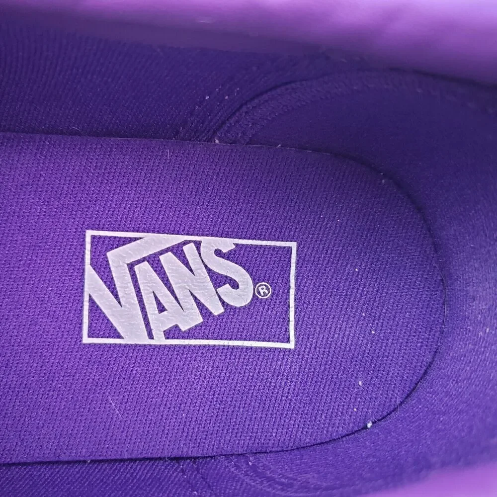 Vans Old Skool Girls Size 6Y Womens Sz 7.5 Purple Glitter Low Sneaker Shoes